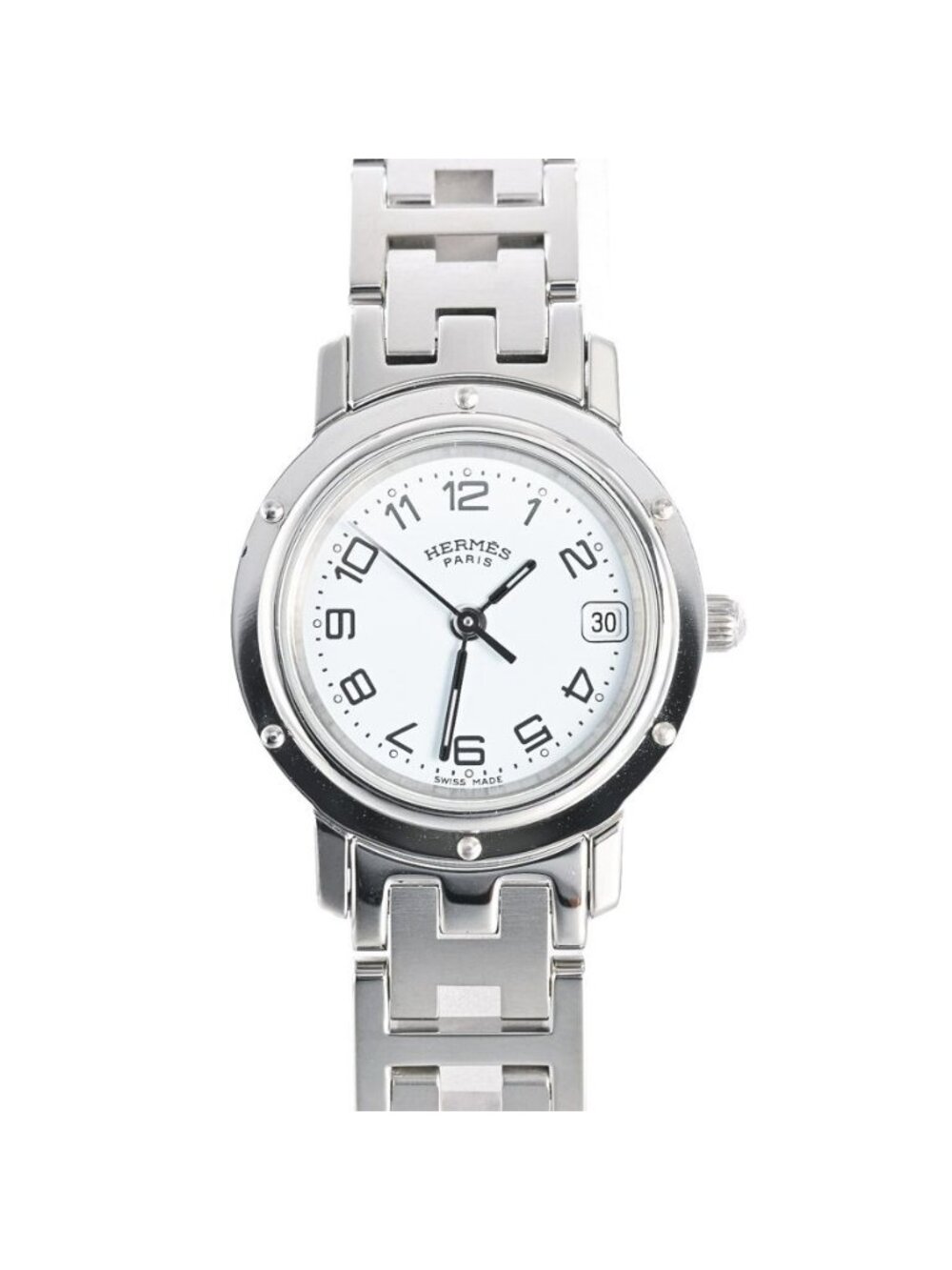 Hermes Watch Clipper Silver